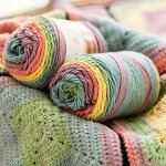 Variegated Yarn Cotton-acrylic Blend 5-PLY Mixed Color Rainbow Yarn For Diy Knitting Crochet Scarves Pillows And Blankets One Sk