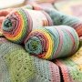 Variegated Yarn Cotton-acrylic Blend 5-PLY Mixed Color Rainbow Yarn For Diy Knitting Crochet Scarves Pillows And Blankets One Skein