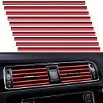 20PCS Car Air Conditioner Air Outlet Decorative Strips Bendable Diy Decorative Strips Universal For Most Air Outlets Flexible Sh