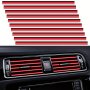 20PCS Car Air Conditioner Air Outlet Decorative Strips Bendable Diy Decorative Strips Universal For Most Air Outlets Flexible Shiny Auto Car Vent Interior Accessories