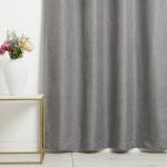 Charcoal Blackout Eyelet Curtain