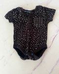 George Black Polka Dot Baby Grow 0 3M