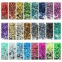 Stained Glass Non-porous Gravel Beads Stones Crushed Glass Irregular Chips Multi Color Handmade Diy Nail Art Decoration Vase Filler Accessories