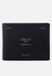 Cow Hammered Leather Wallet - Black