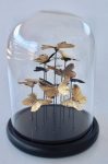 Glass Dome With Gold Butterflies – 30X22CM