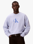 Calvin Klein Mens Premium Terry Monologo Sweatshirt In Lavender - Lavender 2XL