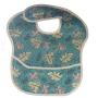 4AKID Waterproof Baby Bib With Crumb Catcher - Assorted Designs - Pink & Blue Paisley