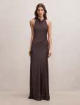 Drew Halter Back Tie Maxi Dress - 18 Warm Chocolate