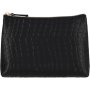 Clicks Moc Croc Cosmetic Bag Black