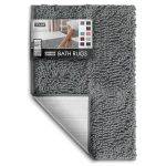 Hearth & Harbor Bathroom Rugs Chenille Bath Mat - Machine Washable Bath Mats For Bathroom Non-slip Backing Rubber Quick Dry Bath