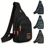 Casual Multi Layer Chest Bag Outdoor Travel Sport Crossbody Bag Nylon Sling Backpack Fanny Pack