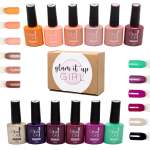 High Quality uv Glam Gel Nail Polish - 12 Piece Kit - Champagne And Indigo