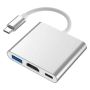 3 In 1 Usb-c Hub Adapter With HDMI 4K USB 3.0 Type-c Aluminum Alloy