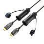 Dtech 20M 8K Armored HDMI 2.1 Fiber Cable With Waterproof Connector Ca