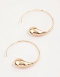 Goldair Gold Threaded Gold Hoop Earrings