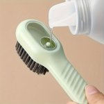 1PC Multi-purpose Shoe Cleaning Brush With Soap Dispenser - Gentle On Shoes Ideal For Laundry & Home Use