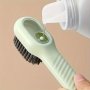 1pc Multi-Purpose Shoe Cleaning Brush With Soap Dispenser - Gentle On Shoes Ideal For Laundry & Home Use