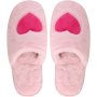 Clicks Heart Fluffy Slippers Pink