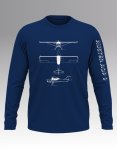 Auster Aop 9 Blueprint Long Sleeve T