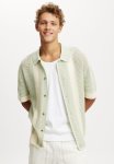 Cotton On Pablo Short Sleeve Shirt - Seafoam Retro Stripe