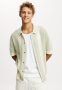 Cotton On Pablo Short Sleeve Shirt - Seafoam Retro Stripe