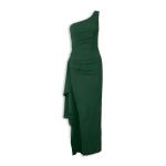 Emerald One Shoulder Maxi Dress