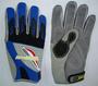 Mechanics Glove Large Synthetic Leather Palm Air Mesh Back Blue