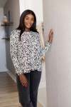 Anna - Button Through Cardi Scattered Aztec - Size 5 XX Large