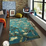 Vincent Van Gogh's Almond Tree Blossoms Rug: Perfect For Bedroom Kitchen Dining Room Home Office Nursery Decor