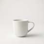 - Embossed Lines Coffee Mug Choose From 5 Colours - Cream White