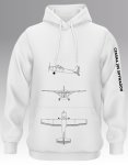 Cessna 185 Skywagon Blueprint Hoodie