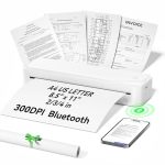 Portable Printers Wireless For Travel Inkless Thermal Printer Support 8.5" X 11" Us Letter & A4 Size Mobile Bluetooth Printer Co