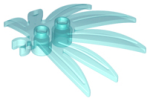 Parts Plant Leaves 6 X 5 Swordleaf With Open O Clip Thick 10884 - Trans-light Blue
