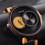 Bobo Bird Wooden Watch With Dual Dials