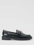 Mackenzie 2 Watch Strap Trim Chunky Flat Loafer - 40 Black