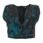 Turquoise Brocade Top