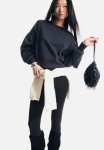 Puff-sleeved Sweatshirt - Dark Grey