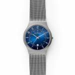 Skagen Sundby Gray Round Stainless Steel Mesh Men's Watch 233XLTTN