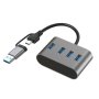 Astrum 2 In 1 4 Port USB 3.0 Multi-port Hub - UH350