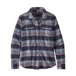 Womens Long-sleeved Fjord Flannel Shirt - Cabin Time: Smolder Blue XL