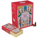 Rose Back Flowing Incense Cones - 1 Box