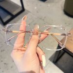 1PAIR Fashionable Square Transparent Frame Glasses For Ladies And Gentlemen In The Stylish Office
