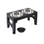 Elevated Dog Bowl Dog Feeder With 2 Stainless Steel Bowl 1 Slow Feeder Bowl