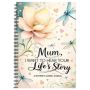 Stationery Guided Memoir Floral Notebook For Mom Life Stories Journal 21CM