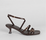 Kitten Heel Sandal - 8 Brown