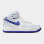Nike Junior Air Force 1 Mid Easyon Bg White/blue Sneaker