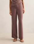 Willow Wide Leg Pants - 18 Mocha Pinstripe Set