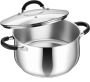 P&p Chef Stainless Steel Stock Pot With Visible Lid 6 Qt