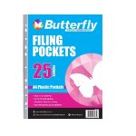 A4 Plastic Pocket 25 Butterfly