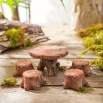 5PCS MINI Tree Stumps Garden Art Accessories Resin Ornament Gardening Landscape Accessories Resin Creative Crafts Home Decoratio